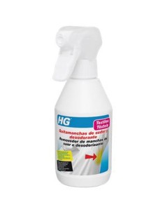 Hg eliminador manchas sudor y desodorante 250 ml.