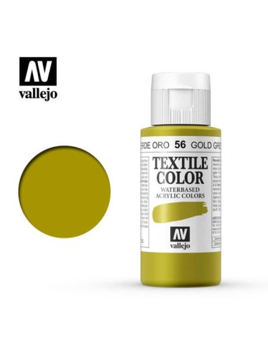 Pintura tela textile verde ORO(56) 60 ml