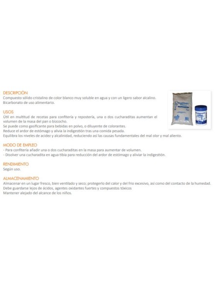 BICARBONATO SODICO BOLSAS 1 KILO CUADRADO