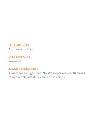 AZUFRE POLVO 750 G - CAJA