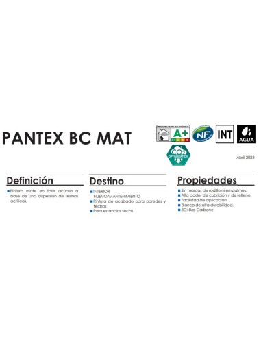 PANTEX BC MAT BLANCA 15 LT