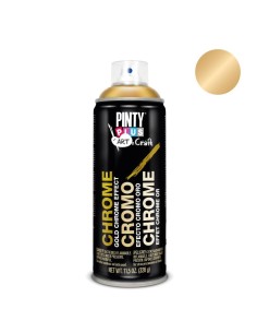 Pintura spray efecto cromo oro C151  520 cc.