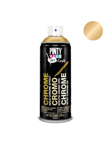 Pintura spray efecto cromo oro C151  520 cc.