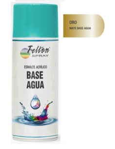 Spray oro mate base agua 400 ml.