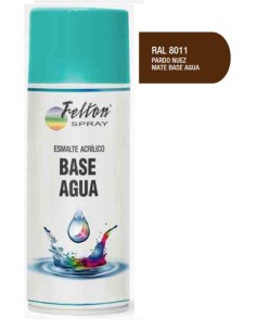 Spray ral 8011 pardo nuez mate base agua 400 ml.