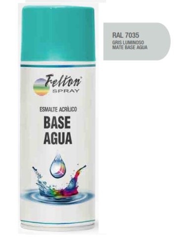 Spray ral 7035 gris mate base agua 400 ml.