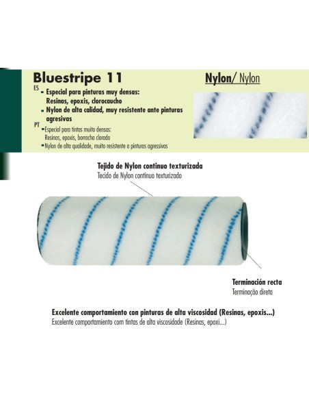 Recambio Rodillo nylon bluestripe-11-  230 mm