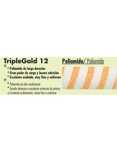 Recambio rodillo poliamida triplegold 230 mm round