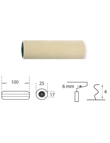 Mini recambio 10 cm velour premium ud