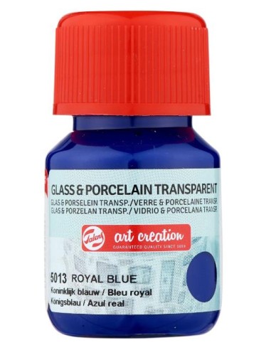 Vidrio & Porcelano Transparente Frasco 30 ml. AZUL REAL