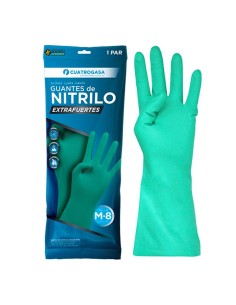 GUANTES NITRILO EXTRAFUERTE FLOCADO T-S (6-7) - UD 2