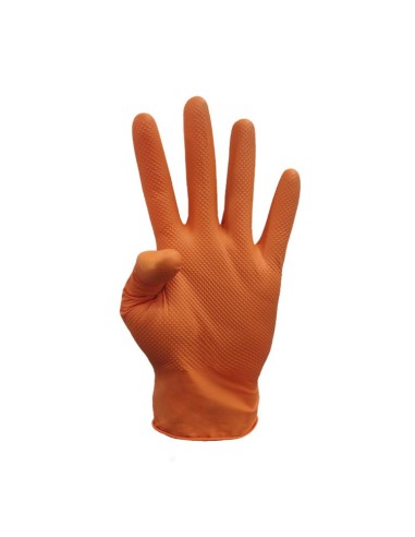 GUANTES EXTREME GRIP NARANJA Cj 50 UD T-L