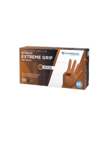 GUANTES EXTREME GRIP NARANJA Cj 50 UD T-L