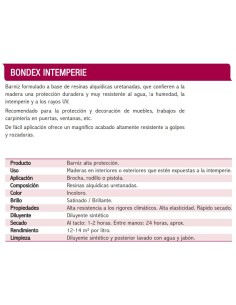 Bondex barniz brillo intemperie 750 ml. 2