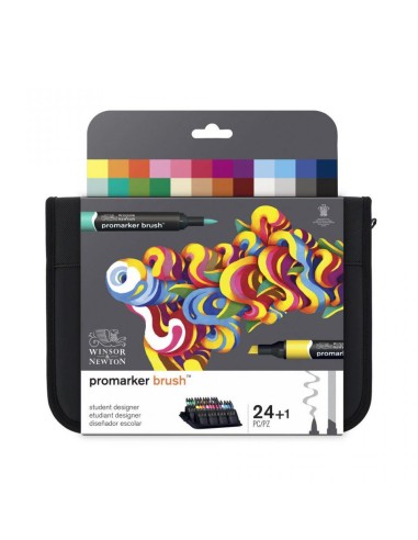W&N PROMARKER BRUSH SET ESTUDIANTE 24 PZ
