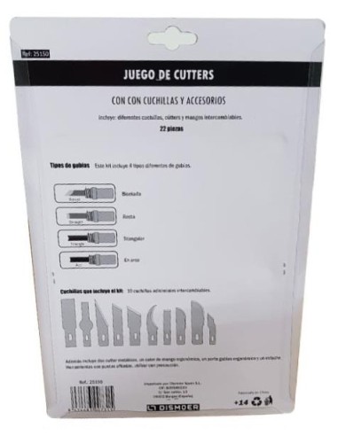 JUEGO CUTTER Y ACCESORIOS  22 PIEZAS
