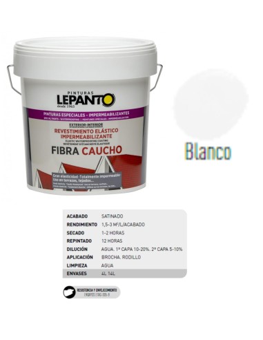 FIBRA CAUCHO BLANCO 14 LT