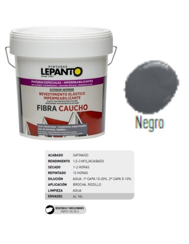 FIBRA CAUCHO NEGRO 4 LT