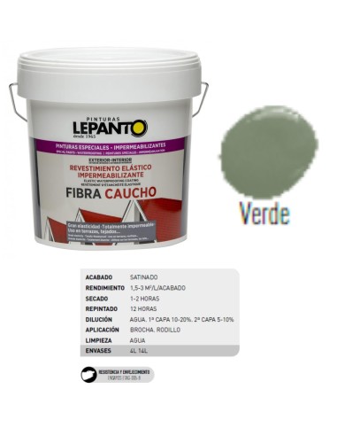 FIBRA CAUCHO VERDE 4 LT