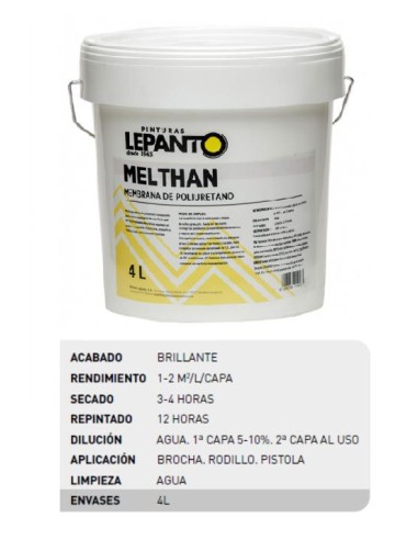 MEMBRANA POLIURETANO TRANSPARENTE MELTHAN 92 -4 LT