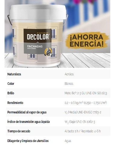 DECOAISLANT BLANCO 15 LT