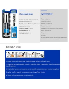 Araldite standard jeringa - 24 ml. - blister 2