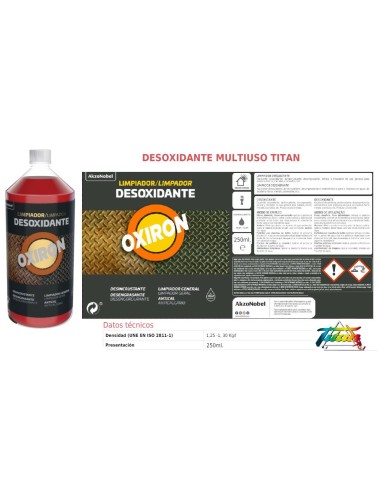 DESOXIDANTE OXIRON TITAN 250 ml.