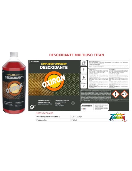 DESOXIDANTE OXIRON TITAN 250 ml.