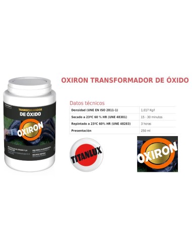 TRANSFORMADOR OXIDO OXIRON 250 ml.
