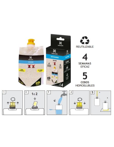 TRAMPA MOSCAS&AVISPAS + 3 BOLSAS HIDROSULBRES