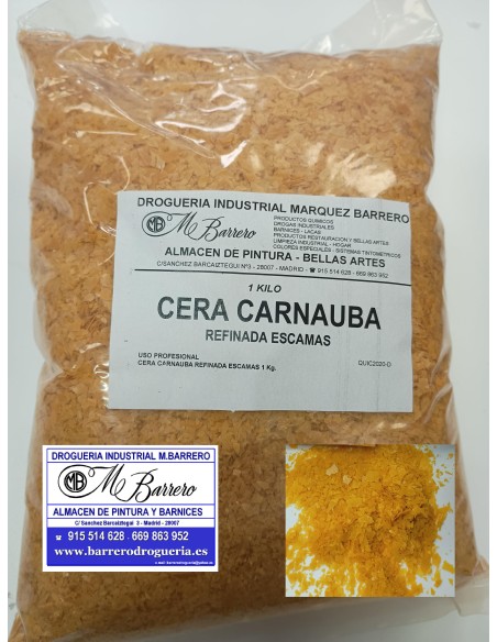 CERA CARNAUBA REFINADA ESCAMAS 1 Kg.