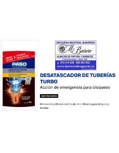 PASO DESATASCADOR TURBO MONODOSIS 70 G