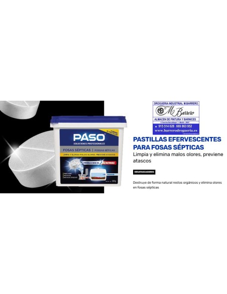 PASO FOSAS SEPTICAS 16 PASTILLAS