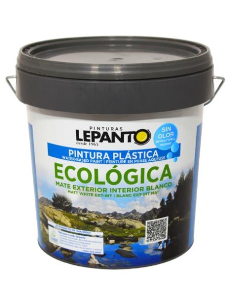 PINTURA PLAST.MATE BLANCA INT-EXT ECOLOGICA 4 LT