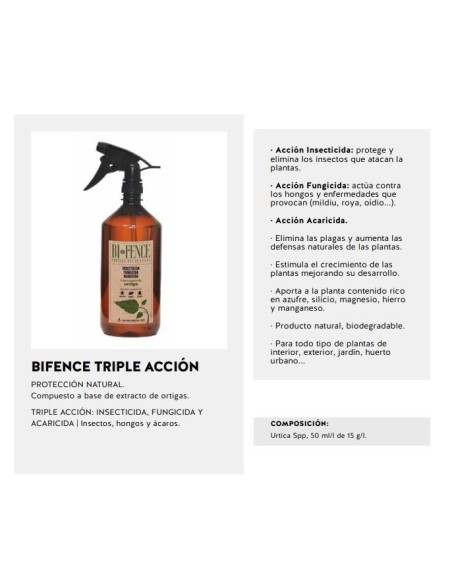INSECTICIDA BIOFENCE TRIPLE ACCION (ORTIGAS) 1 LT