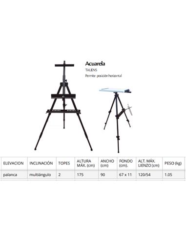 CABALLETE ALUMINIO ACUARELA