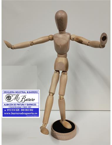 MANIQUI MAGNETICO MADERA 30 cm