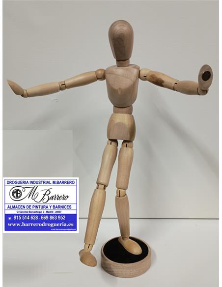 MANIQUI MAGNETICO MADERA 30 cm