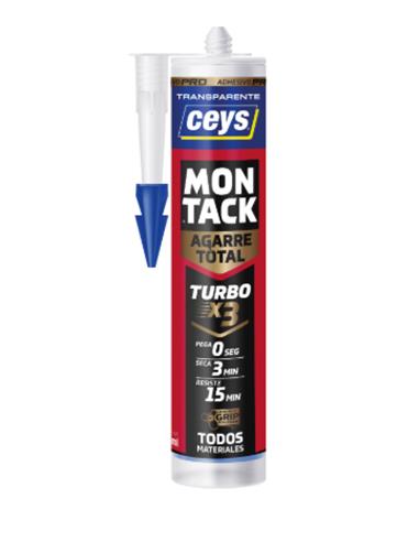 CEYS MONTACK TURBO PRO TRANSPARENTE CARTUCHO 450 G