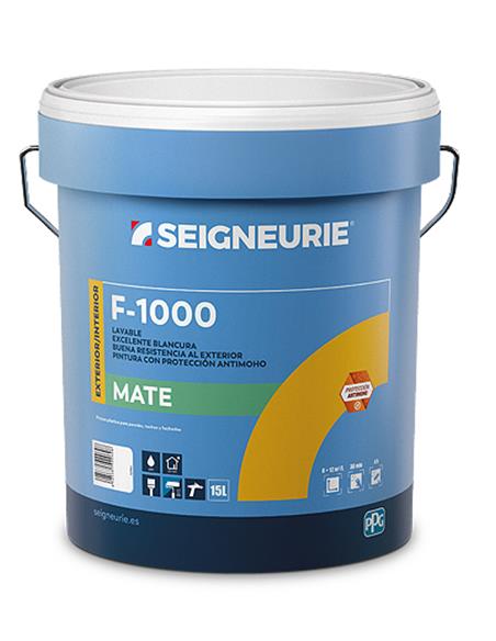 PINTURA PLASTICA MATE BLANCA F1000 INT/EXT 15 LT
