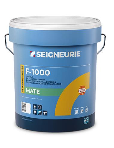 PINTURA PLASTICA MATE BLANCA F1000 INT/EXT 750 ml.