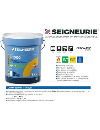 PINTURA PLASTICA MATE BLANCA F1000 INT/EXT 4 LT