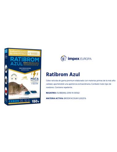 RATIBROM AZUL CEBO FRESCO ESTUCHE 150 G