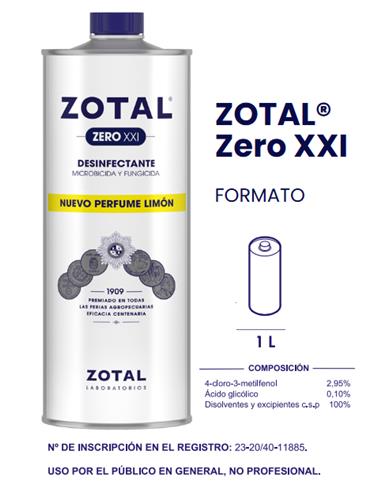 DESINFECTANTE ZOTAL ZERO 1 LT