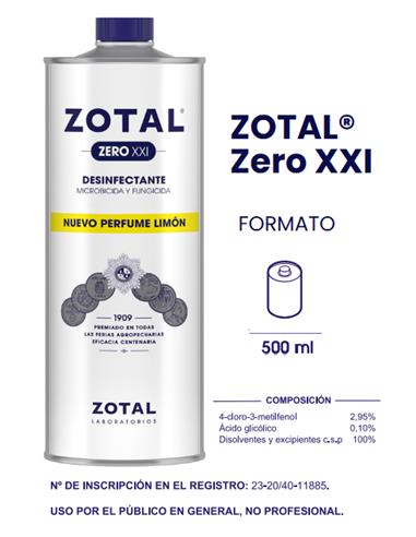 DESINFECTANTE ZOTAL ZERO 500 Gramos