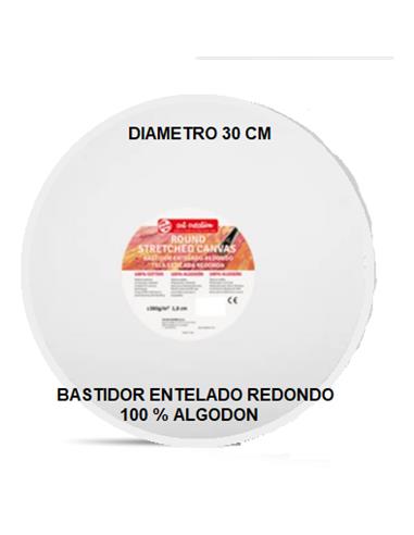 BASTIDOR ALG REDONDO ENTELADO 30 CM DIAMETRO
