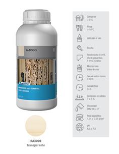 IMPRIMACION ANTI-TERMITAS Y CARCOMA RA3000 1 LT 2