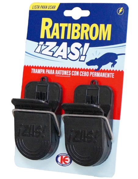 RATIBROM !ZAS! BLISTER TRAMPA RATONES
