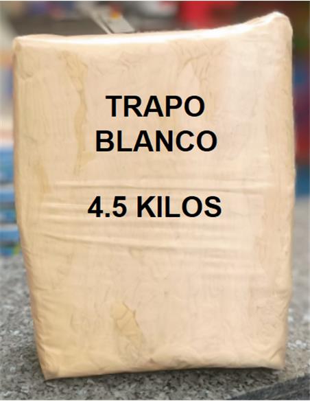 TRAPO BLANCO CAMISETA ALGODON-FIBRA  pq 4.5 KG