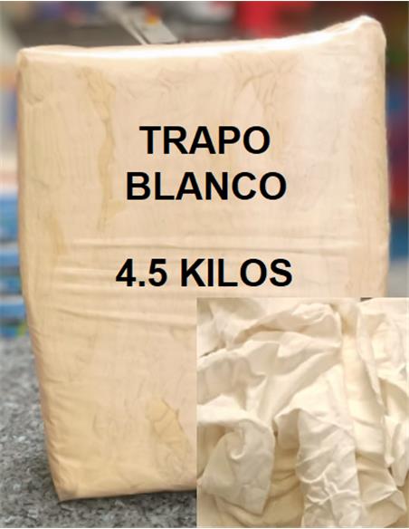 TRAPO BLANCO CAMISETA ALGODON-FIBRA  pq 4.5 KG